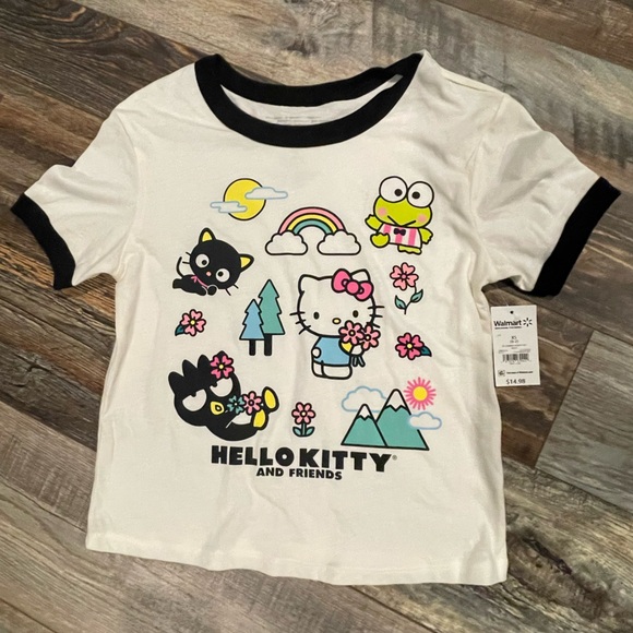 Hello Kitty Tops - Sanrio Ringer T-Shirt. New with Tags.  XS